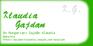 klaudia gajdan business card