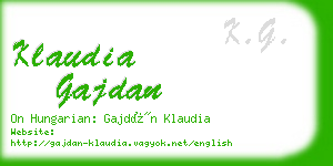 klaudia gajdan business card